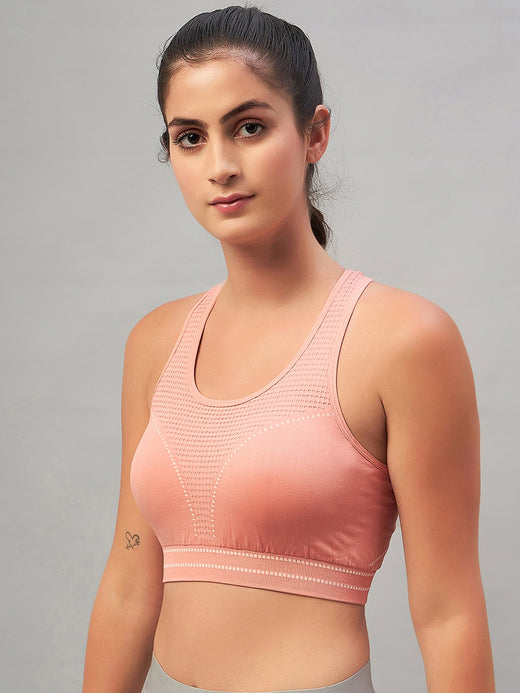 Active Sports Bra with pads for Women - Pink