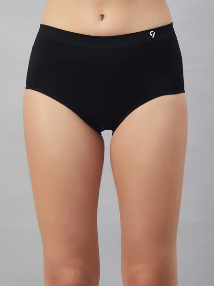 Seamless High Waist Solid Hipster Panties Combo