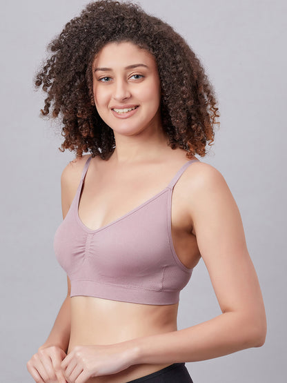 C9 AIRWEAR Solid Seamless Everyday Bra - Elderberry