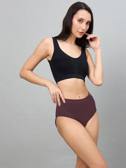 Seamless Women’s High-Rise Soft & Lightweight Hipster Briefs (Pack of 3)