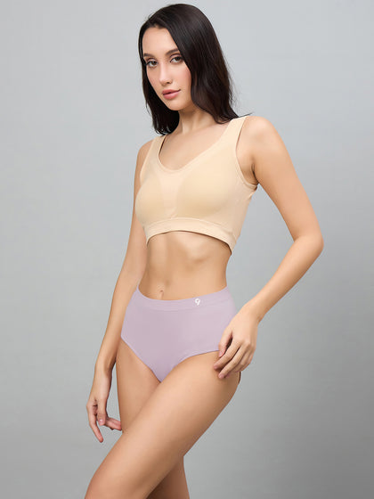 Seamless  High-Rise Soft & Lightweight Hipster Briefs (Pack of 3)