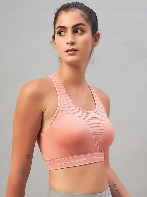 Active Sports Bra with pads for Women - Pink