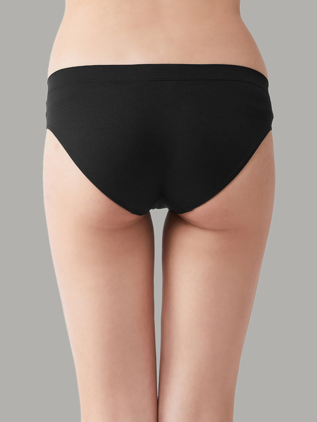 C9 AIRWEAR Seamless Black Mid Brief for Women (Pack of 3)