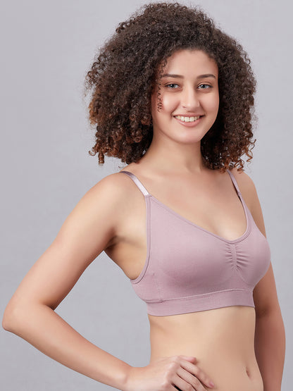 C9 AIRWEAR Solid Seamless Everyday Bra - Elderberry