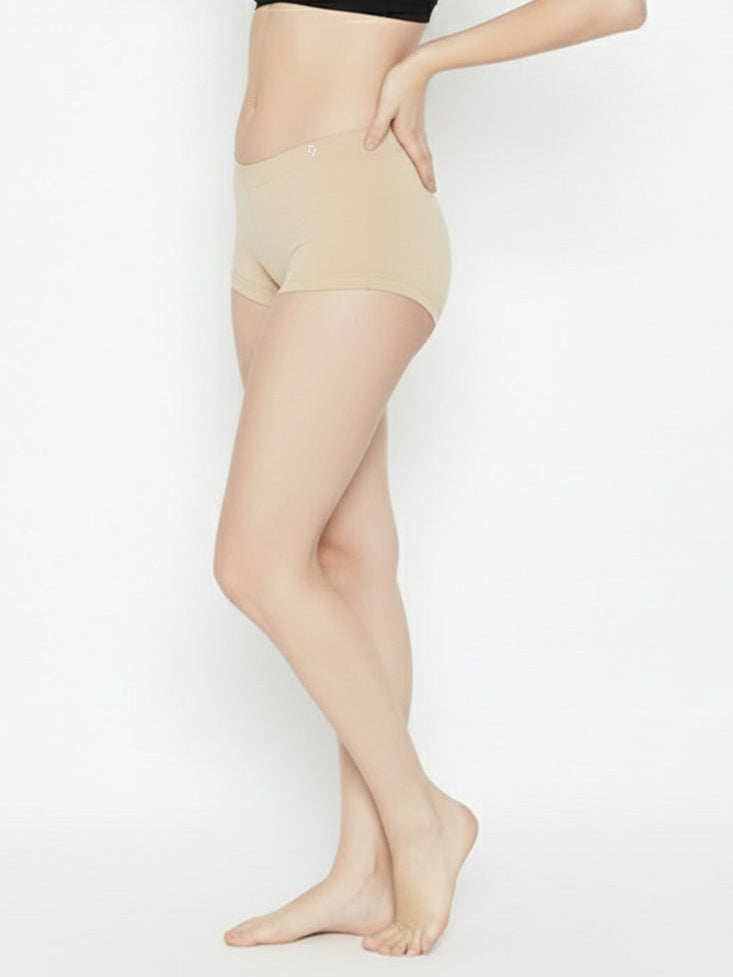 Women Seamless Boy Shorts Breathable & Soft Waistband(Pack Of 2)