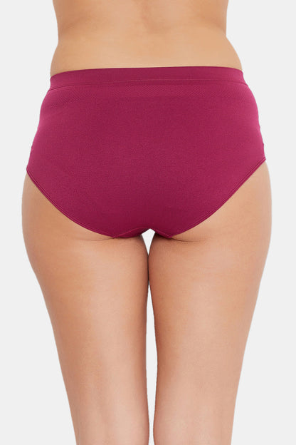 Seamless Mid Waist Multi-Colour Solid Briefs For Women