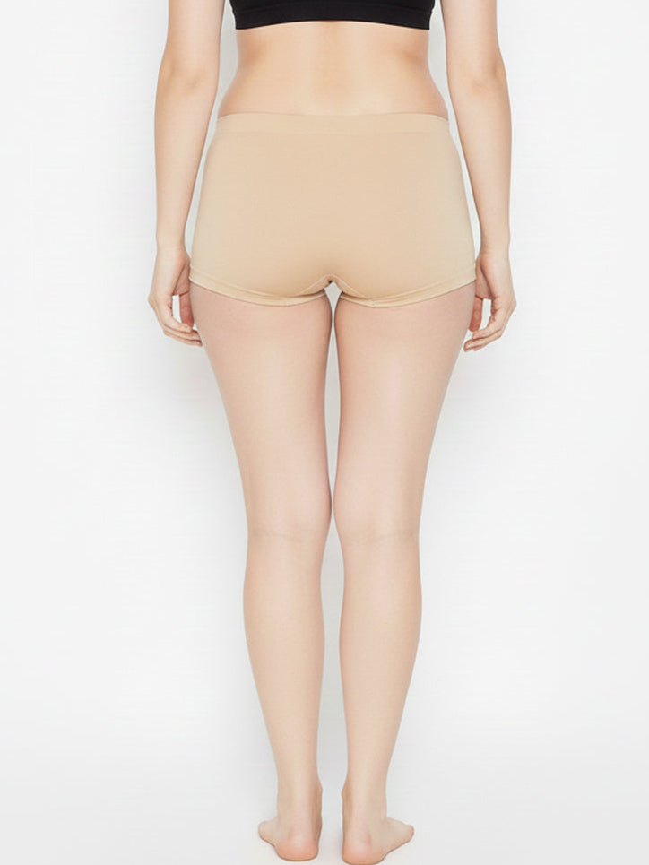 Women Seamless Boy Shorts Breathable & Soft Waistband(Pack Of 2)