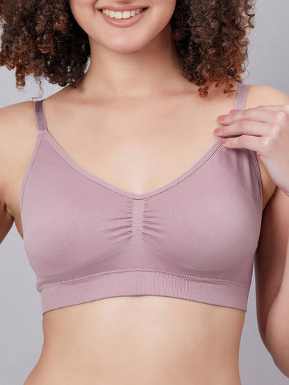 C9 AIRWEAR Solid Seamless Everyday Bra - Elderberry