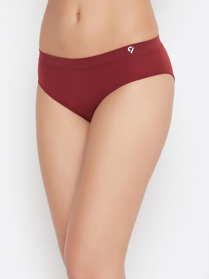 Seamless Women's Mid Waist Solid Panty