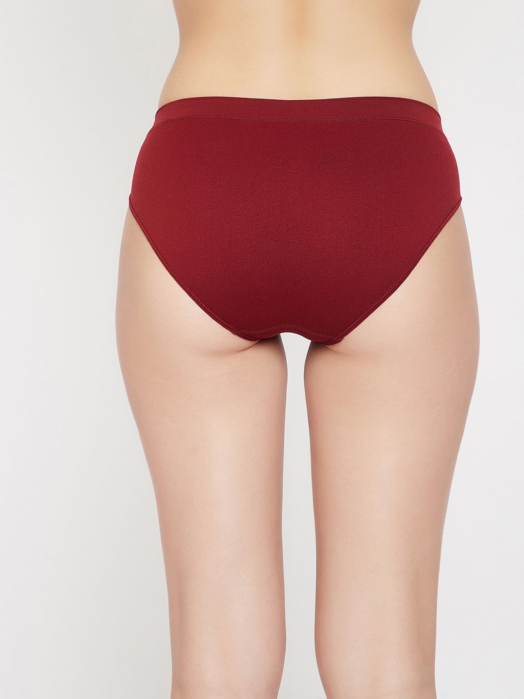 Seamless Women's Mid Waist Solid Briefs