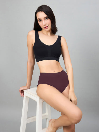 Seamless Women’s High-Rise Soft & Lightweight Hipster Briefs (Pack of 3)