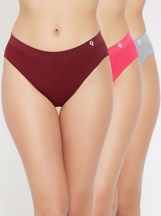 Women's Panty Hipster Brief MultiColor Cotton Blend Fabric Combo