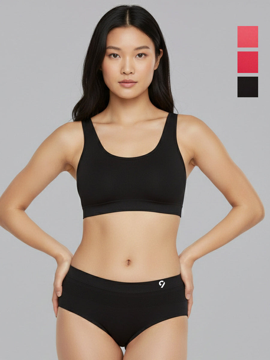 Women Seamless Mid-Rise Lightweight & Breathable Briefs (Pack Of 3)