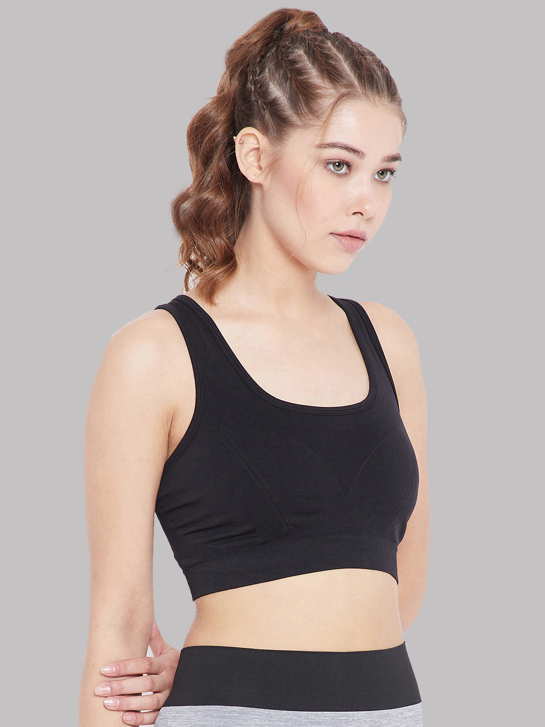 C9 AIRWEAR Black Seamless Sports Bra (Pack of 3)