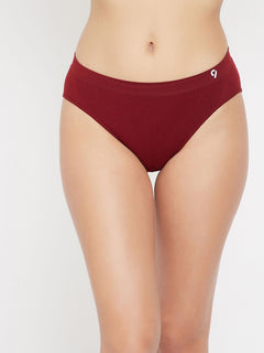 Seamless Women's Mid Waist Solid Briefs