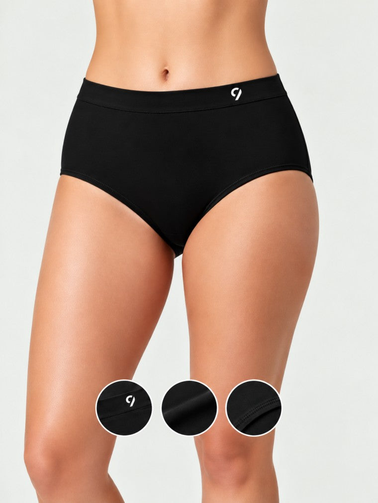 Seamless Hipster Briefs – Black (Pack of 3)