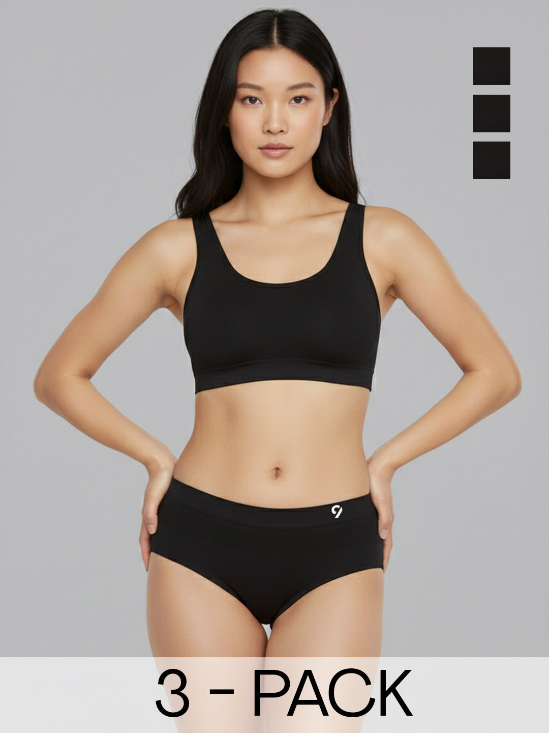 Women Seamless Mid-Rise Lightweight & Breathable Briefs (Pack Of 3)