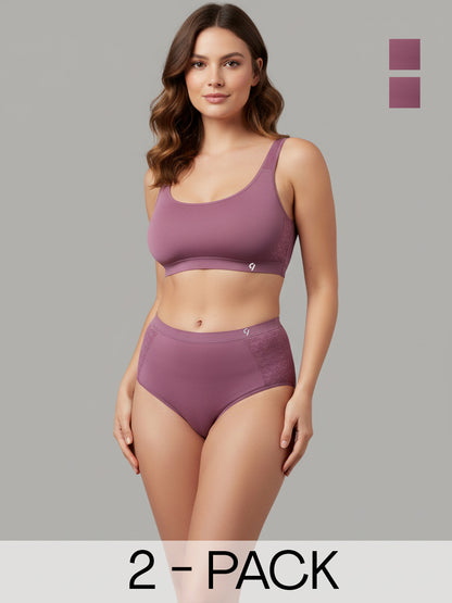 Women Seamless Hipster Daily-Comfort Briefs (Pack Of 2)