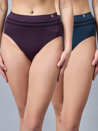 Buy C9 AIRWEAR Solid Seamless Hipster Briefs for Women - Pack of 2
