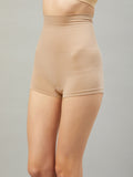 High Coverage Super Cotton High Waist Boy Leg Shapewear - Nude