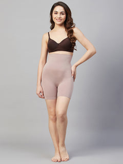Seamless Cotton High Waist Thigh Shaper For  - Latte