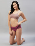 Seamless Striped Mid Brief Panties Combo - Pack of 3