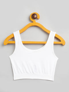 C9 Airwear Seamless Regular Basic Bra For Girls - White