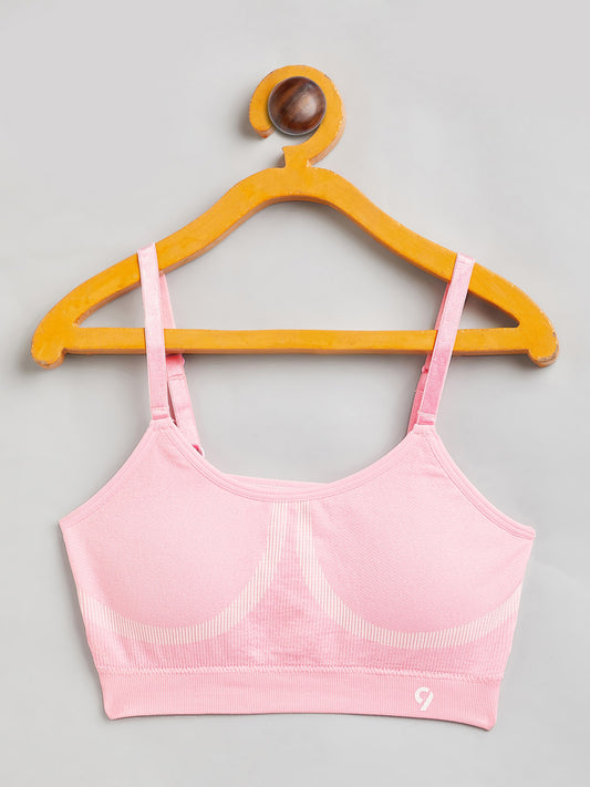 C9 Airwear Seamless Ribbed Branded Bra - Pink