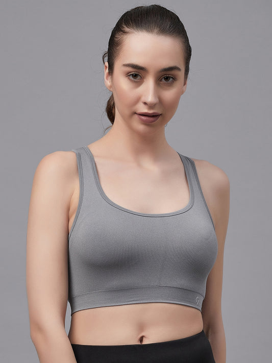 C9 Airwear Seamless Ribbed Sports Women's Bra - Grey