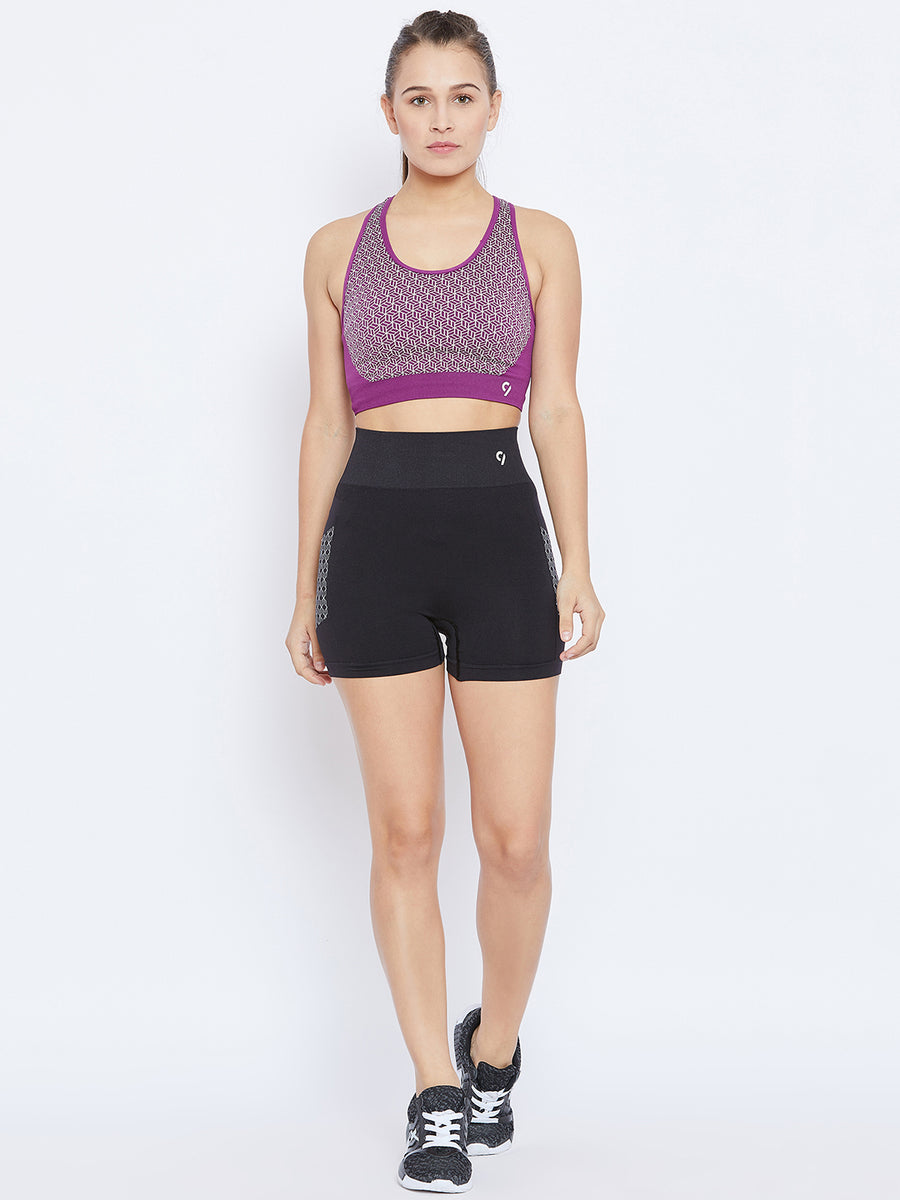 C9 Airwear Seamless Solid Women's Regular FlexFit Shorts - Black