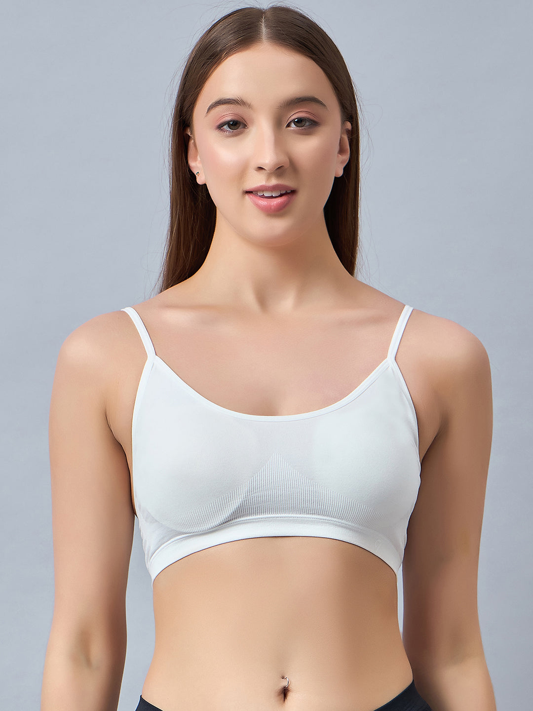 C9 Airwear White Non Padded Seamless Basic Bra for Girls - White