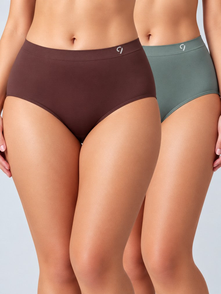 Seamless Hipster Breathable & Comfort Briefs (Pack Of 2)