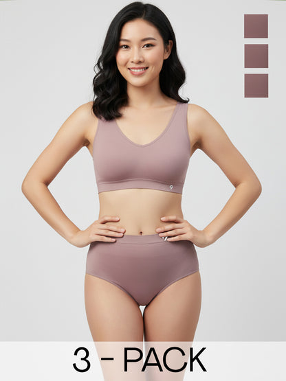 C9 Airwear Seamless Women's Hipster Pack of 3 Breathable Panties Quick-Dry