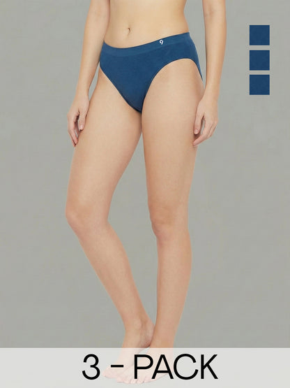 Women’s Seamless Ultra Soft & Breathable Mid Rise Panties (Pack Of 3)