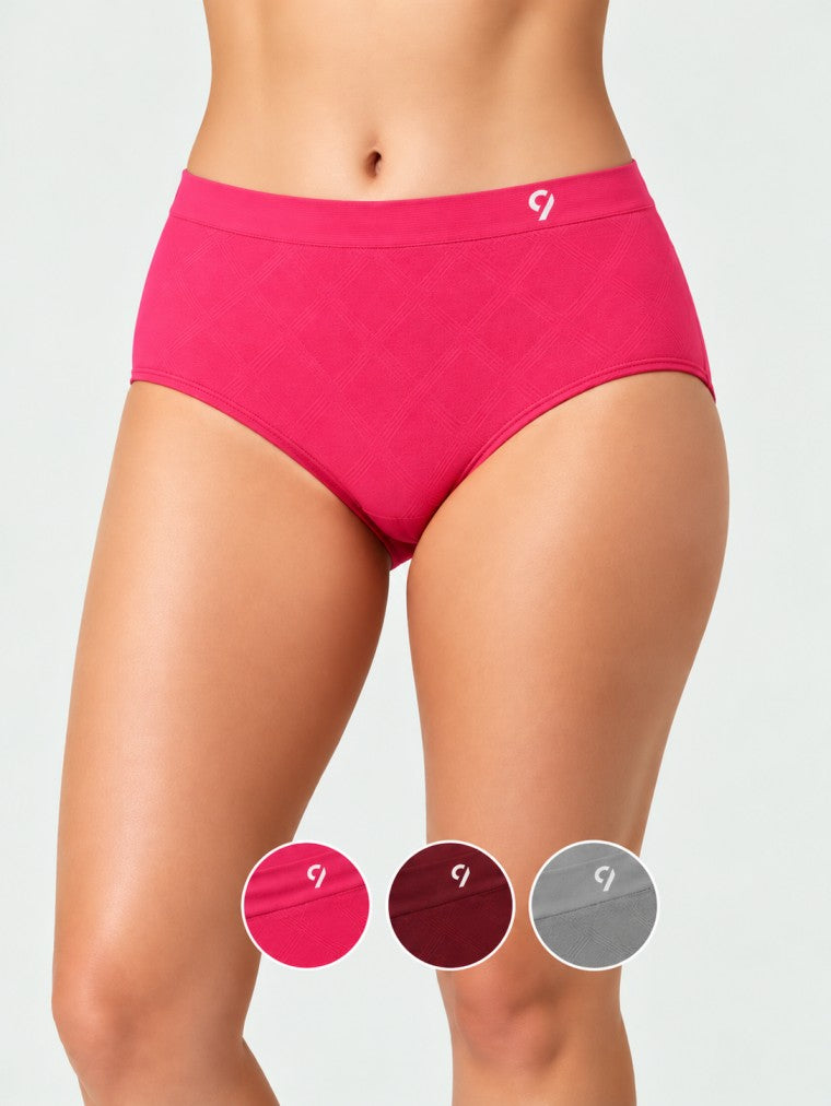 Seamless Mid-Rise Comfort Briefs (Pack Of 3)