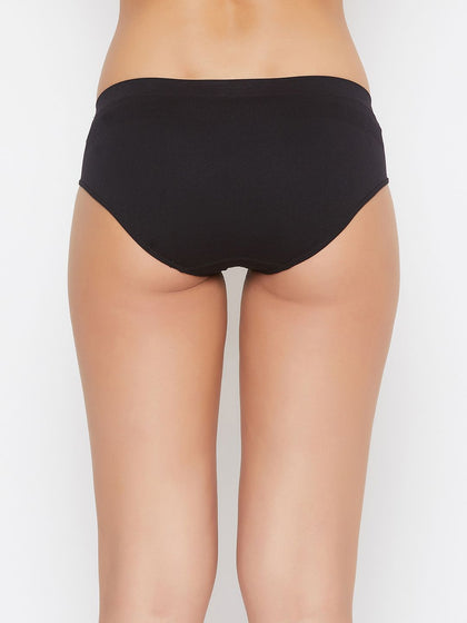 Women's Seamless Solid Mid Waist Assorted Panty