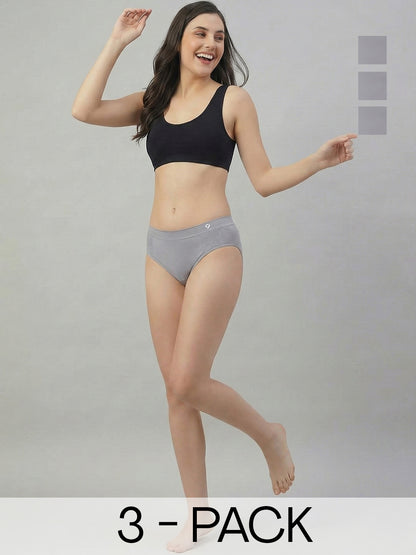 Women Seamless Mid-Rise Soft &Breathable Briefs(Pack Of 3)