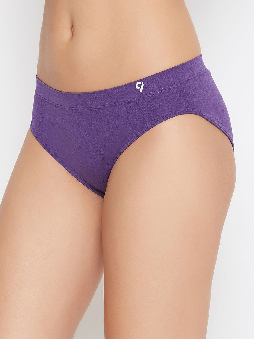 Seamless Women's Mid waist Multicolor Solid Panties