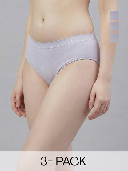 Women Seamless Ultra Soft & Comfort Mid Rise Panties (Pack Of 3)