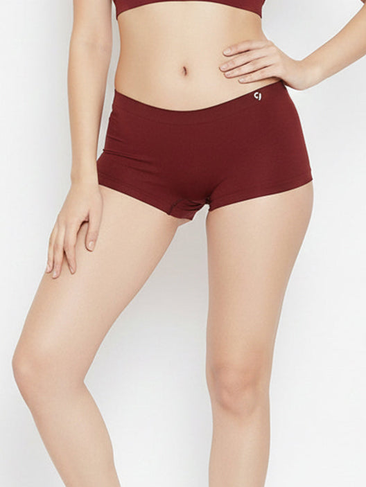 Women's Seamless Soft & Breathable Boy Shorts Panties (Pack Of 2)
