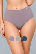 Seamless  High-Rise Soft & Lightweight Hipster Briefs (Pack of 3)