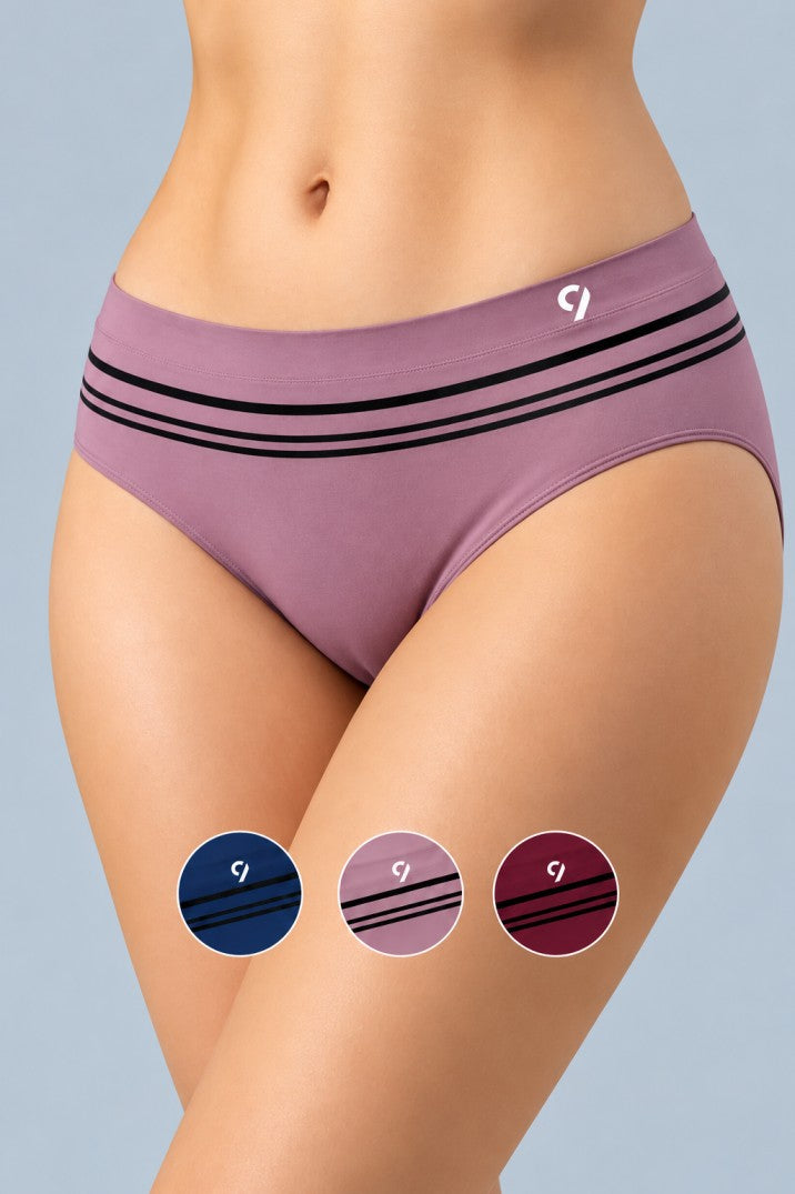 Seamless Striped Briefs (Pack Of 3)