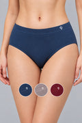 Seamless  High-Rise Soft & Lightweight Hipster Briefs (Pack of 3)