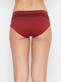 Seamless Striped Women's Mid Rise Solid Multicolor Combo
