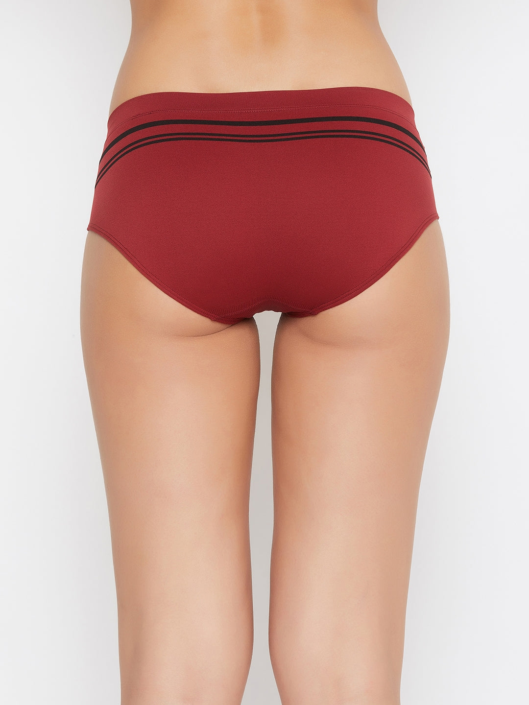 Seamless Striped Women's Mid Rise Solid Multicolor Combo