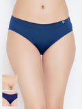 Seamless Solid Mid Waist Brief for Women