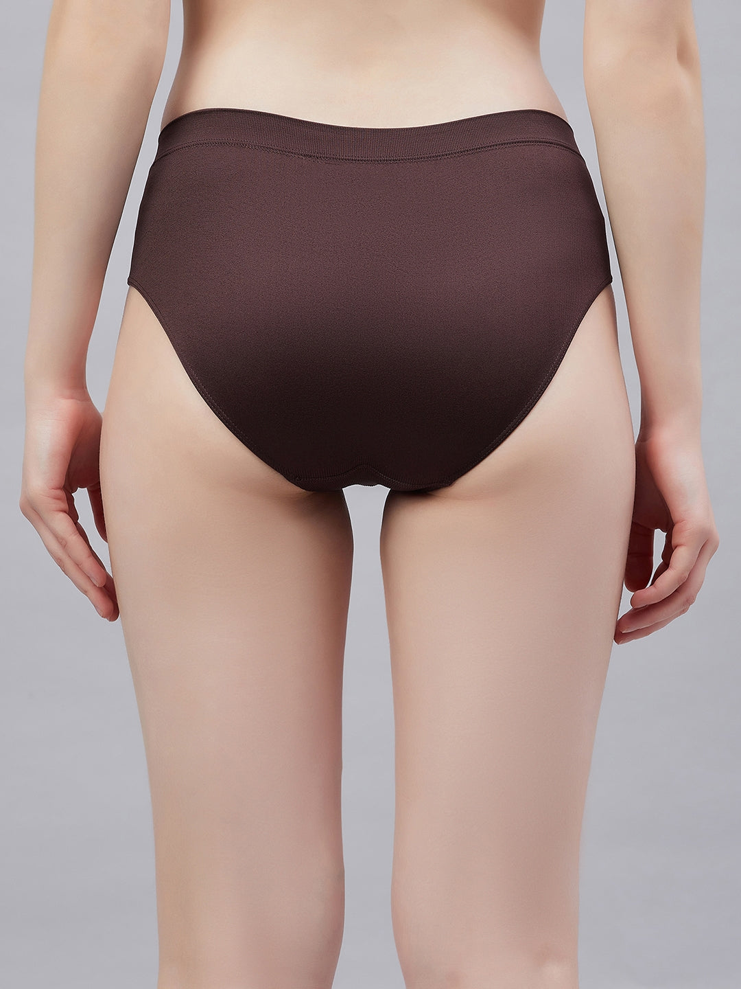 Seamless Solid  Mid Waist Basic Panty for Women