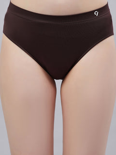 Seamless Solid  Mid Waist Basic Panty for Women