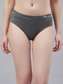 Seamless Solid Mid waist Women's Brief Combo