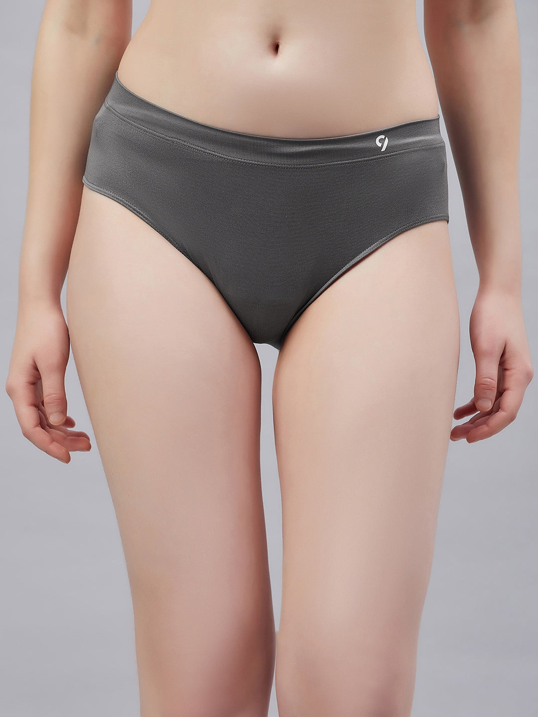 Seamless Solid Mid waist Women's Brief Combo